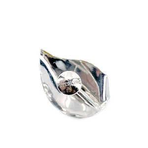 Baroque Blue Akoya Saltwater Cultured Pearl Leaf Screwback Earrings- Sterling Silver