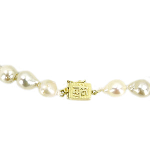 Good Fortune Baroque Japanese Cultured Akoya Pearl Strand - 14K Yellow Gold 31.50 Inch