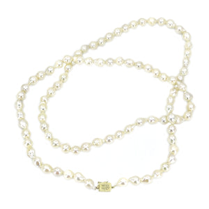 Good Fortune Baroque Japanese Cultured Akoya Pearl Strand - 14K Yellow Gold 31.50 Inch