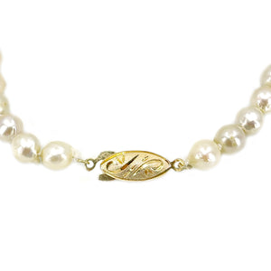 Baroque Japanese Saltwater Akoya Cultured Pearl Vintage Bracelet- Sterling Silver Gold Wash