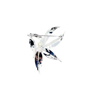 Baroque Boho Leaf Japanese Saltwater Akoya Vintage Cultured Pearl Brooch- Sterling Silver