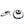 Black Enamel Akoya Saltwater Cultured Pearl Screwback Earrings- Sterling Silver