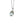 Modernist Blue Japanese Saltwater Akoya Pearl Vintage Necklace- Sterling Silver 17 Inch