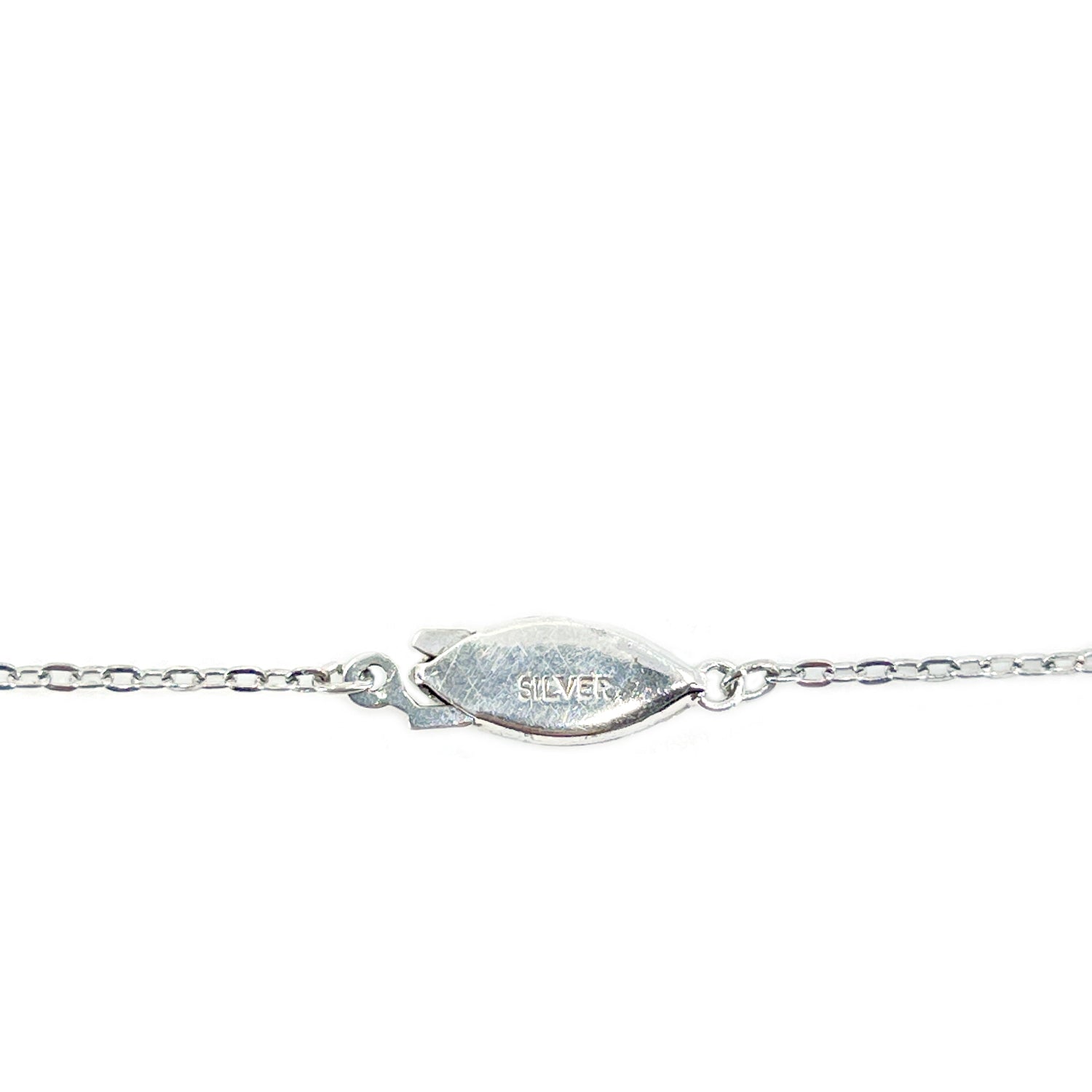 Modernist Blue Japanese Saltwater Akoya Pearl Vintage Necklace- Sterling Silver 17 Inch