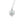 Heart Retro Vintage Blue Japanese Saltwater Akoya Pearl Necklace- Sterling Silver 18 Inch