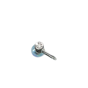 Blue Solitaire Japanese Akoya Saltwater Cultured Pearl Vintage Screwback Earrings- Sterling Silver