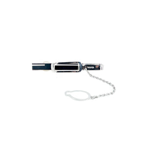 Vintage Brushed Mid Century Modern Men's Japanese Saltwater Akoya Cultured Pearl Tie Bar- Sterling Silver