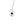 Vintage De Curtis Mid Century Japanese Cultured Akoya Pearl Black Onyx Pendant- Sterling Silver 14.75 Inch