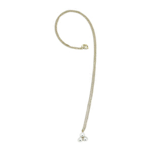 Dynasty Vintage Mid-Century Japanese Saltwater Akoya Pearl Necklace- Gold Filled 16 Inch