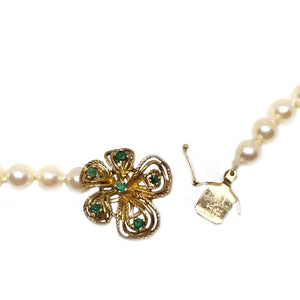 Fuji Pearl Emerald Japanese Cultured Akoya Pearl Strand - 14K Yellow Gold 24 Inch