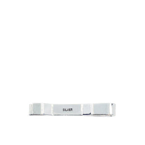 Floral Engraved Mid Century Modern Men's Japanese Saltwater Akoya Cultured Pearl Tie Bar- Sterling Silver