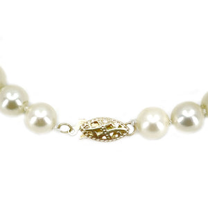 Vintage Large Japanese Saltwater Akoya Cultured Pearl Bracelet- 14K Yellow Gold Plate