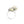 Art Nouveau Halo Japanese Saltwater Golden Akoya Cultured Pearl Ring- Sterling Silver Sz 5 3/4