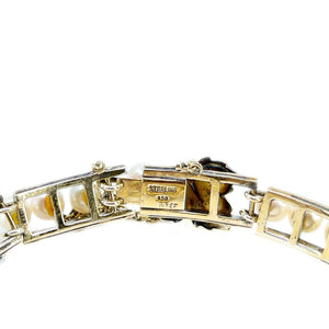 Grape Floral Japanese Saltwater Akoya Cultured Pearl Bracelet- Sterling Silver 18K