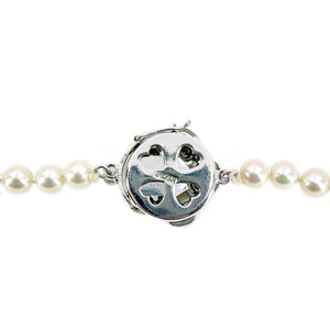 High Quality Mid-Century Japanese Saltwater Akoya Cultured Pearl Graduated Vintage Necklace- Sterling Silver 20 Inch