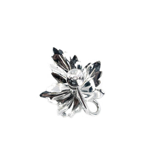 Maple Leaf Harry S. Bick Akoya Saltwater Cultured Pearl Screwback Earrings- Sterling Silver