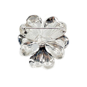 Harry S. Bick Japanese Saltwater Cultured Akoya Pearl Pansy Brooch- Sterling Silver