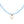 Kumihimo Braided Sky Blue Silk Vintage Akoya Saltwater Cultured Pearl Adjustable Necklace-14K Yellow Gold