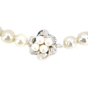 Atomic Modernist Japanese Baroque Saltwater Cultured Akoya Pearl Necklace - Sterling Silver 17.50 Inch