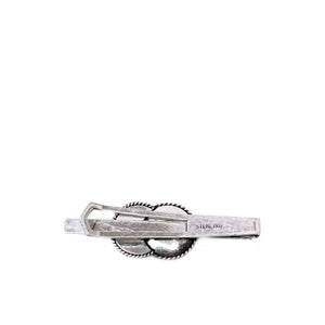 Long Life Engraved Mother of Pearl Men's Japanese/Chinese Saltwater Akoya Cultured Pearl Tie Bar- Sterling Silver