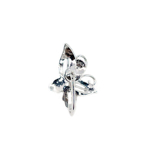 Maruwa Vintage Designer Akoya Saltwater Cultured Pearl Vintage Screwback Butterfly Earrings- Sterling Silver