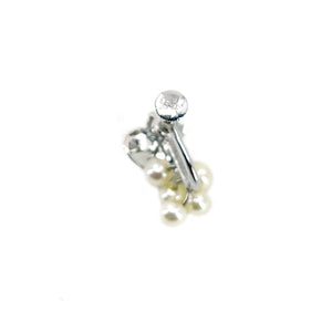 Maruwa Vintage Designer Akoya Saltwater Cultured Pearl Vintage Screwback Grape Earrings- Sterling Silver