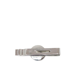 Maruwa Men's Japanese Saltwater Akoya Cultured Pearl Onyx Tie Bar Money Clip- Sterling Silver
