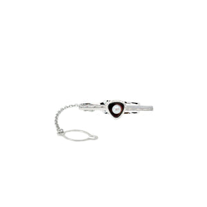 Vintage Maruwa Men's Japanese Saltwater Akoya Cultured Pearl Mother Of Pearl Tie Bar- Sterling Silver