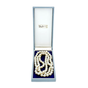 Matsumoto Baroque Japanese Cultured Akoya Pearl Vintage Opera Strand - 14K Yellow Gold 32 Inch