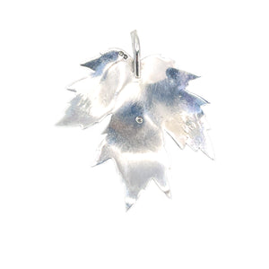 Maple Leaf Mikimoto Akoya Saltwater Cultured Pearl Conversion Pendant- Sterling Silver