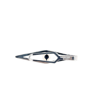 Vintage Mikimoto Designer Mid Century Modern Men's Japanese Saltwater Akoya Cultured Pearl Tie Bar- Sterling Silver