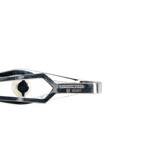Vintage Mikimoto Designer Mid Century Modern Men's Japanese Saltwater Akoya Cultured Pearl Tie Bar- Sterling Silver