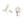 Modernist Spray Akoya Japanese Saltwater Cultured Pearl Vintage Screwback Earrings- Sterling Silver