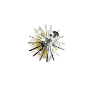 Burst Modern Akoya Saltwater Cultured Pearl Vintage Screwback Earrings- Sterling Silver