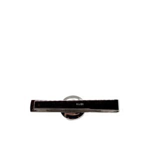 High Polish Mid Century Modern Men's Japanese Saltwater Akoya Cultured Pearl Tie Bar- Sterling Silver