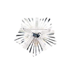 Mid-Century Modern Japanese Saltwater Akoya Cultured Pearl Brooch- Sterling Silver