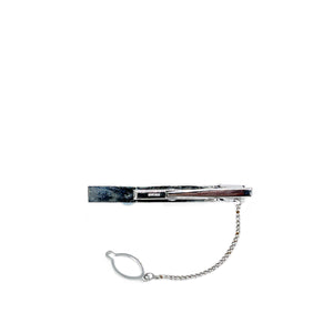 Nagasaki Pearl Mid Century Modern Men's Blue Japanese Saltwater Akoya Cultured Pearl Tie Bar