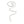 Petite Ribbon Modernist Japanese Saltwater Akoya Pearl Necklace- Sterling Silver 24.50 Inch