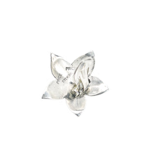 Handmade Price Floral Akoya Saltwater Cultured Pearl Cluster Clip Earrings- Sterling Silver