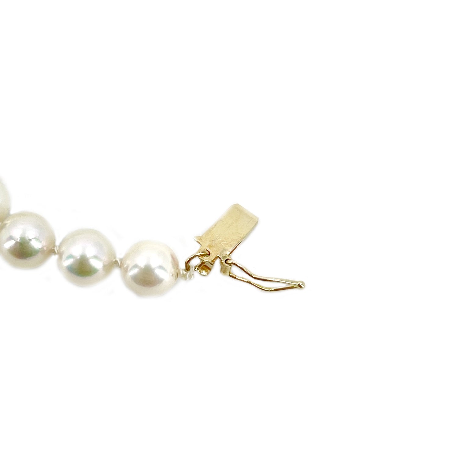Sakura Vintage Mid-Century Japanese Saltwater Akoya Cultured Pearl Bracelet- 14K Yellow Gold