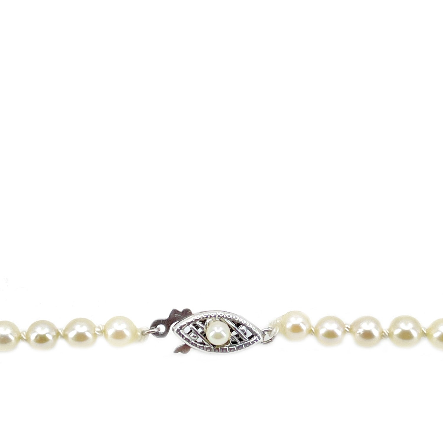 Seed Pearl Japanese Saltwater Cultured Akoya Pearl Strand - 10K White Gold 20 Inch