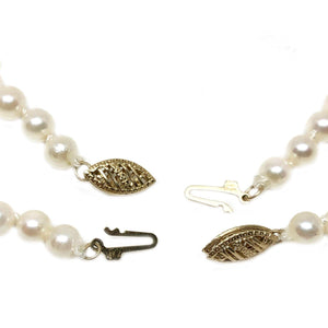 Set Japanese Saltwater Cultured Akoya Pearl Necklace & Bracelet - 14K Yellow Gold 26 Inch