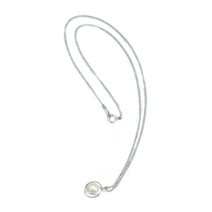 Cadge Modernist Japanese Saltwater Akoya Pearl Choker Necklace- Sterling Silver 15 Inch