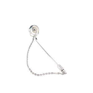 Vintage Hat Pin Japanese Saltwater Akoya Cultured Pearl Stick Pin- Sterling Silver