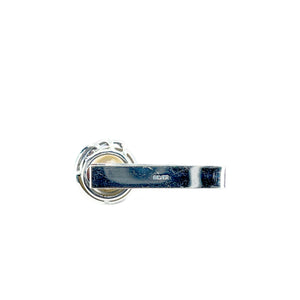 Modernist Vintage Men's Japanese Saltwater Akoya Cultured Pearl Twist Tie Bar- Sterling Silver