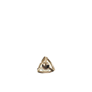 Mid-Century Modern Japanese Saltwater Akoya Cultured Pearl Tie Tac Set- 14K Yellow Gold