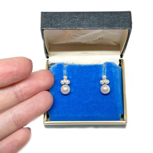 Serenade Akoya Saltwater Cultured Seed Pearl Screwback Earrings- 14K White Gold