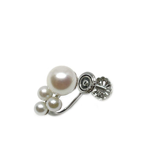 Serenade Akoya Saltwater Cultured Seed Pearl Screwback Earrings- 14K White Gold