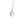 Modernist Leaf Japanese Cultured Akoya Pearl Vintage  Pendant- Sterling Silver 15.50 Inch