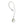Modernist Leaf Japanese Cultured Akoya Pearl Vintage  Pendant- Sterling Silver 15.50 Inch